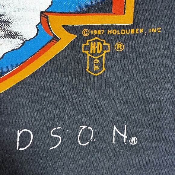 Men’s Size XL Harley-Davidson Vintage 1987 “Live Free Ride Free” Eagle USA Made - Picture 3 of 8